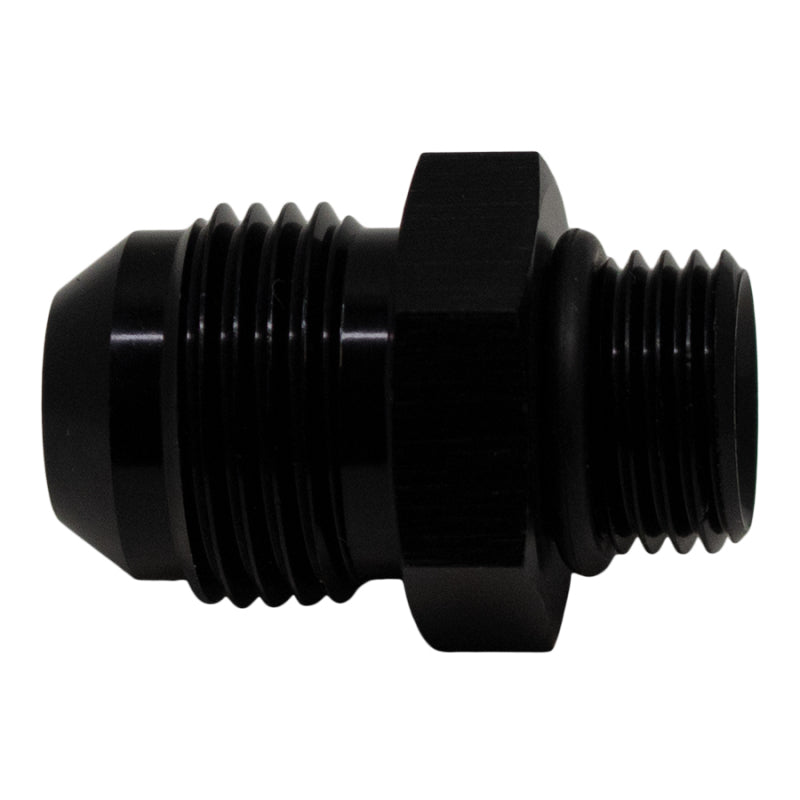 DeatschWerks 6AN ORB Male to 8AN Male Flare Adapter (Incl O-Ring) - Anodized Matte Black