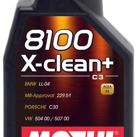 Motul 1L Synthetic Engine Oil 8100 5W30 X-CLEAN - LL04- MB 229.51- 504.00-507.00