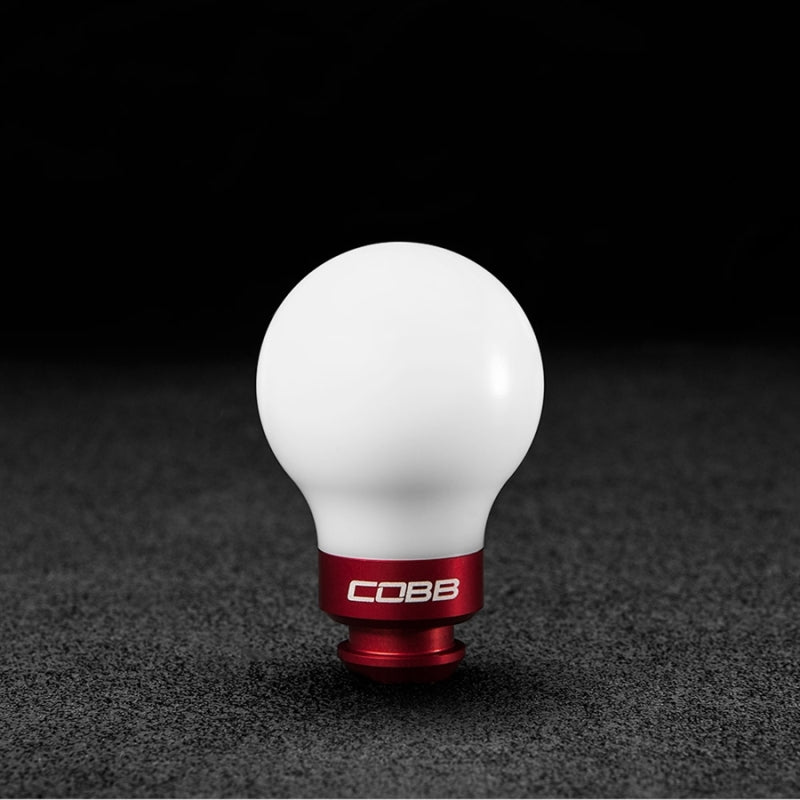 Cobb Subaru 5-Speed COBB Knob - White w/ Race Red